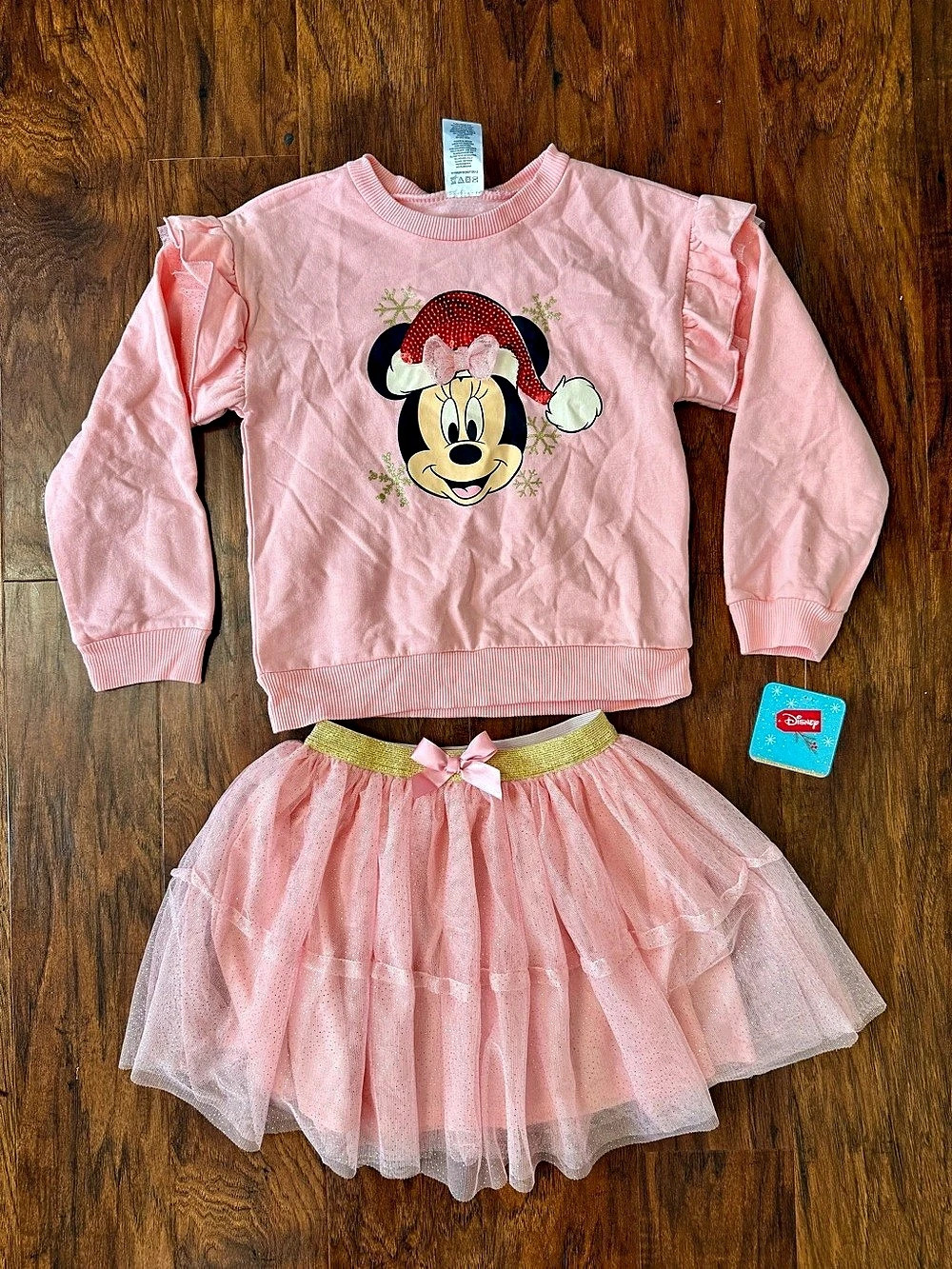 Disney Pink Minnie Mouse Matching Set Size 6X NWT